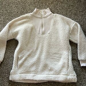 Aerie Sherpa Quarter zip, Size Small